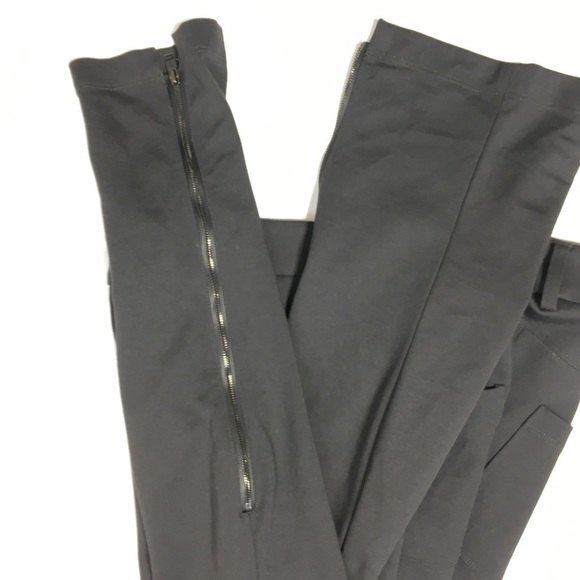 Vince Ponte Skinny Pants with Zipped Hem Gray 8 - Picture 5 of 8